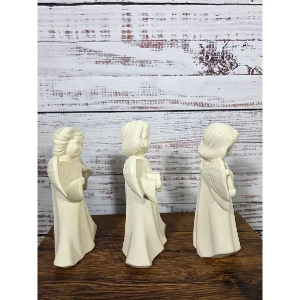 3 VTG Ceramic Angels Musical Group- Accordion, Violin and Harp